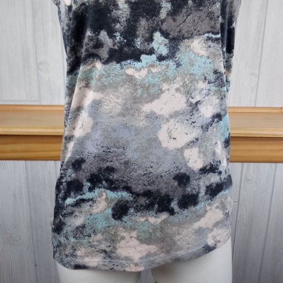 Mossimo ~ Mint & Peach Artsy Tank Top - Picture 4 of 8
